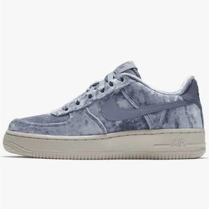 Nike Air Force 1 Low LV8 Dark Sky Blue Crushed Velvet Sneakers!